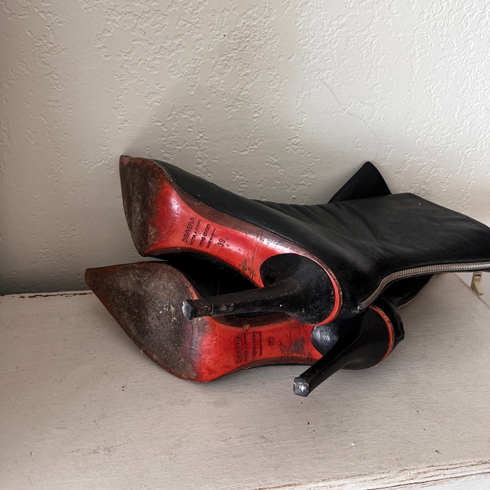 Italian Black Leather Boots - Picture 8 of 14